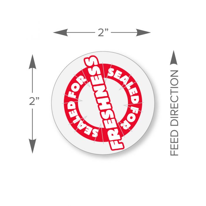 2" Round Tamper Evident Seal - 500 Labels/Roll